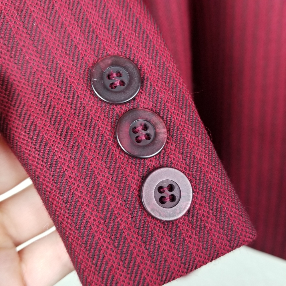 Pendleton Vintage Long Wool Pinstripe Blazer 12 - Picture 7 of 8